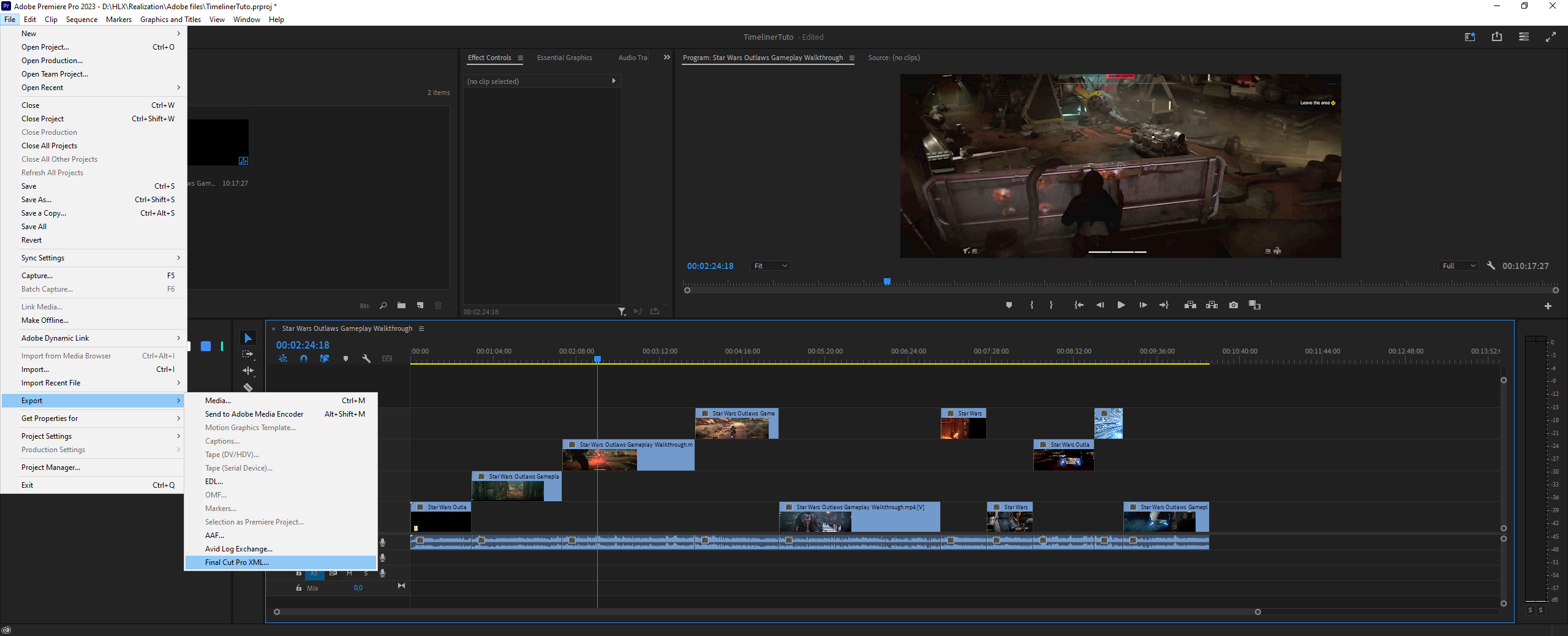 Premiere Pro export